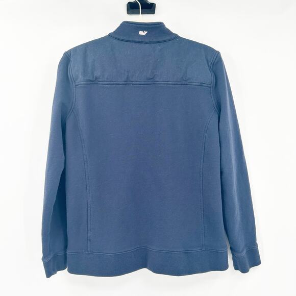 Vineyard Vines Womens Cotton Shep Shirt 1/4 Zip Pullover Sweatshirt Size M Navy - Picture 5 of 5